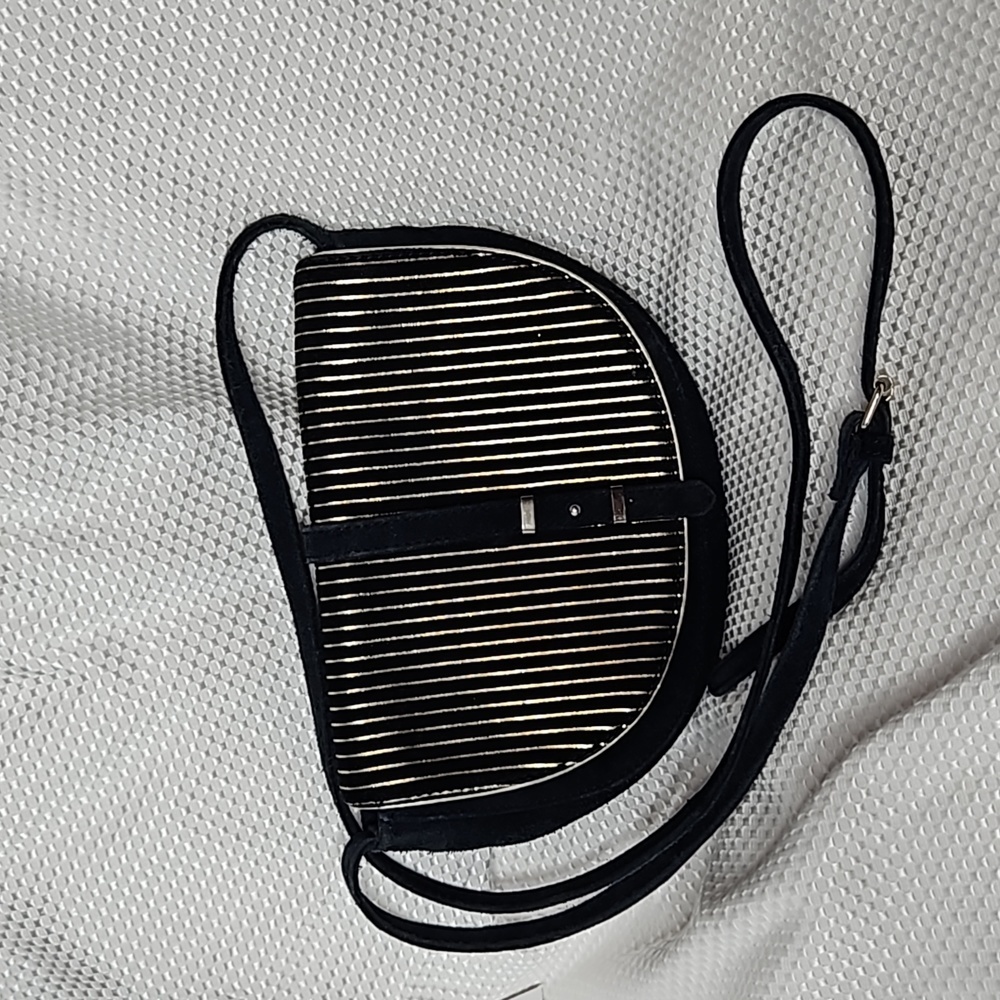 PETITE MENDIGOTE NAVY SUEDE CROSSBODY BAG